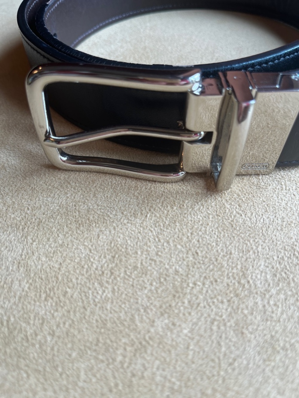 Coach Black Leather Belt